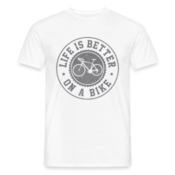 Road Bike Bicycle Road Cyclist Gift - Men's T-Shirt - white - Front - AI Model Male 178 dark (178cm)