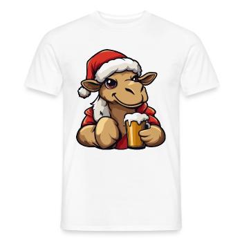 Kamel Weihnachten Bier - Männer T-Shirt - Weiß - Vorne - AI Model Male 178 dark (178cm)