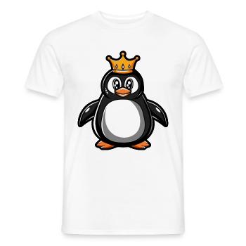 Penguin Comic Crown - Men's T-Shirt - white - Front - AI Model Male 178 dark (178cm)
