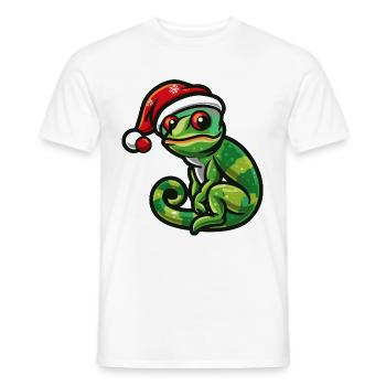 Noël caméléon - T-shirt homme - blanc - Devant - AI Model Male 178 dark (178cm)