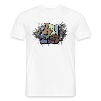 Abitur 2025 Abiturient Geschenk Prüfung Graffiti - Männer T-Shirt - Weiß - Vorne - AI Model Male 178 dark (178cm)