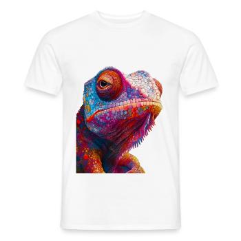 Chameleon - Men's T-Shirt - white - Front - AI Model Male 178 dark (178cm)