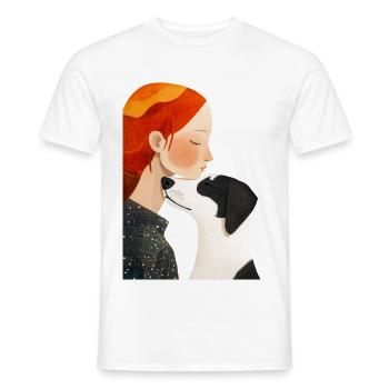Ich liebe dich, Hund - Männer T-Shirt - Weiß - Vorne - AI Model Male 178 dark (178cm)