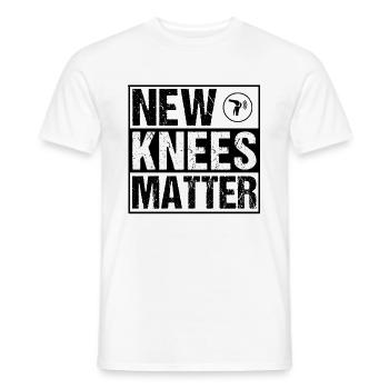 New Knees Matter Rehab Genesung Operation Knie - Männer T-Shirt - Weiß - Vorne - AI Model Male 178 dark (178cm)
