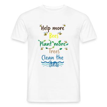 Sustainability - Men's T-Shirt - white - Front - AI Model Male 178 dark (178cm)
