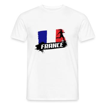 Frankreich Fussball WM 2019 Frauenfussball - Männer T-Shirt - Weiß - Vorne - AI Model Male 178 dark (178cm)