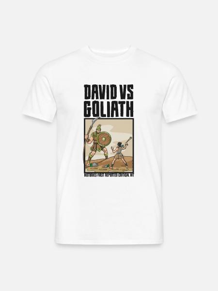 David VS Goliath Critical Hit Crit Rpg Meme - Men's T-Shirt - white
