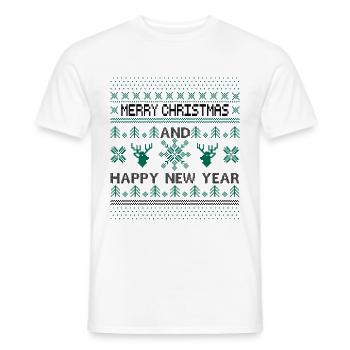 Weihnachten Spruch Lustig Weihnachten - Männer T-Shirt - Weiß - Vorne - AI Model Male 178 dark (178cm)