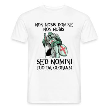 Tempelritter Grafik Zitat Templer Tempel Ritter - Männer T-Shirt - Weiß - Vorne - AI Model Male 178 dark (178cm)