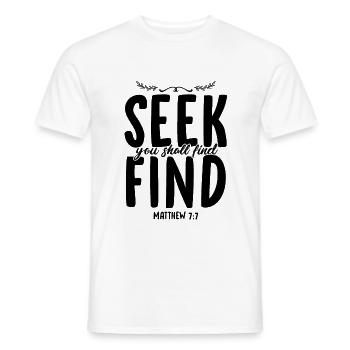 Bible verse Bible Jesus - Men's T-Shirt - white - Front - AI Model Male 178 dark (178cm)
