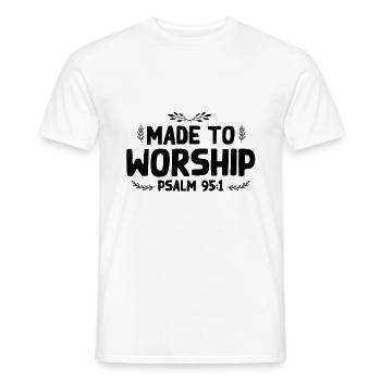 Bible verset prière croire Dieu - T-shirt homme - blanc - Devant - AI Model Male 178 dark (178cm)