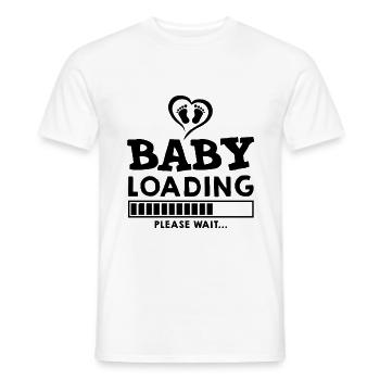 Baby Loading Lustig Schwangerschaft - Männer T-Shirt - Weiß - Vorne - AI Model Male 178 dark (178cm)