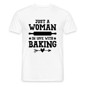 Ich Liebe Backen Spruch Frau - Männer T-Shirt - Weiß - Vorne - AI Model Male 178 dark (178cm)