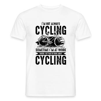 Vélo cyclisme devis vélo - T-shirt homme - blanc - Devant - AI Model Male 178 dark (178cm)
