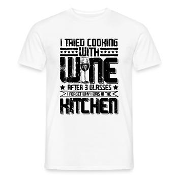 Rotwein Küche - Männer T-Shirt - Weiß - Vorne - AI Model Male 178 dark (178cm)