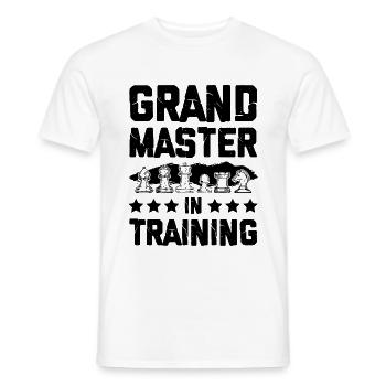 mistrz szkolenia schach - T-shirt męski - biały - Przód - AI Model Male 178 dark (178cm)