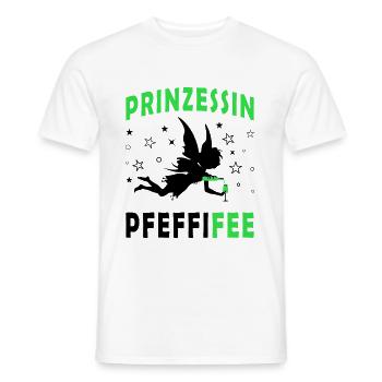 Prinzessin Pfeffifee Pfefferminz Pfefferminzlikör - Männer T-Shirt - Weiß - Vorne - AI Model Male 178 dark (178cm)