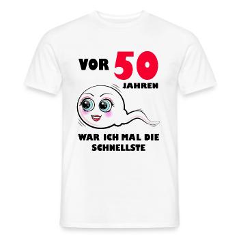 50 Geburtstag Frauen 1971 Jahrgang 50. Jubiläum - Männer T-Shirt - Weiß - Vorne - AI Model Male 178 dark (178cm)