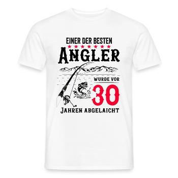 Anglergeschenk zum 30 Geburtstag 30 Ehrentag - Männer T-Shirt - Weiß - Vorne - AI Model Male 178 dark (178cm)