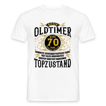 70 Geburtstag 70. Jubiläum 70 Ehrentag Geschenk - Männer T-Shirt - Weiß - Vorne - AI Model Male 178 dark (178cm)