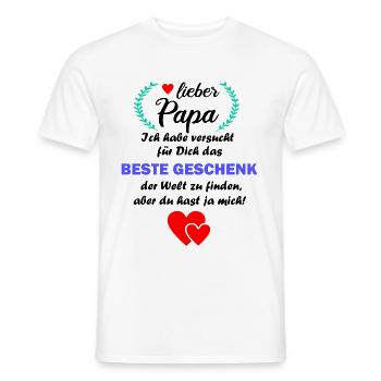 Papa lustig witzig Vater Geburtstag Geschenk - Männer T-Shirt - Weiß - Vorne - AI Model Male 178 dark (178cm)