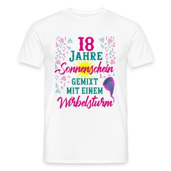 18 Geburtstag Frauen Geschenk 18 Jahre Geburtstag - Männer T-Shirt - Weiß - Vorne - AI Model Male 178 dark (178cm)