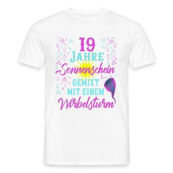 19 Geburtstag Frauen Geschenk 19 Jahre Geburtstag - Männer T-Shirt - Weiß - Vorne - AI Model Male 178 dark (178cm)