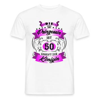 50 Geburtstag Frauen Geschenk 50 Jahre Geburtstag - Männer T-Shirt - Weiß - Vorne - AI Model Male 178 dark (178cm)