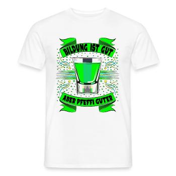 Pfefferminzlikör Pfefferminz Geschenk Saufen Suff - Männer T-Shirt - Weiß - Vorne - AI Model Male 178 dark (178cm)