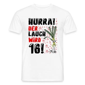 16 Geburtstag Junge Gag Geschenk Ehrenlauch - Männer T-Shirt - Weiß - Vorne - AI Model Male 178 dark (178cm)