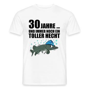 Anglergeschenk zum 30 Geburtstag 30 Ehrentag - Männer T-Shirt - Weiß - Vorne - AI Model Male 178 dark (178cm)