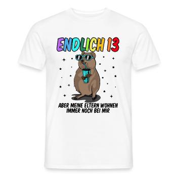 13 Geburtstag Fun Geschenk lustig 13. Ehrentag - Männer T-Shirt - Weiß - Vorne - AI Model Male 178 dark (178cm)