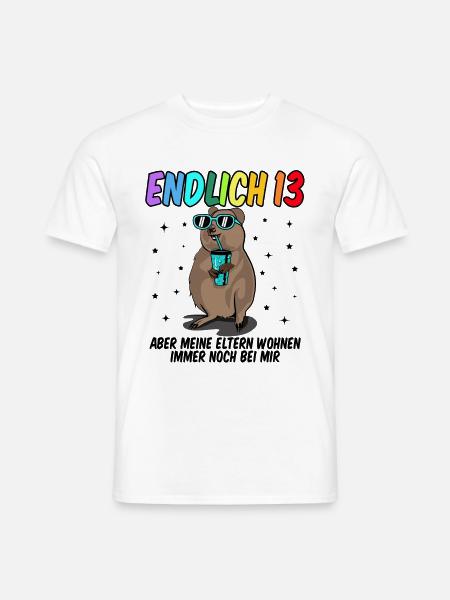 13 Geburtstag Fun Geschenk lustig 13. Ehrentag - Männer T-Shirt - Weiß