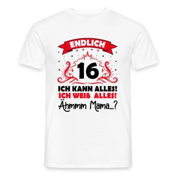 16 Geburtstag Mädchen Junge Fun Geschenk lustig - Männer T-Shirt - Weiß - Vorne - AI Model Male 178 dark (178cm)