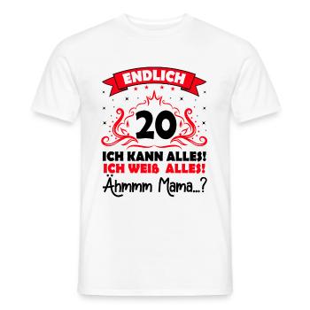 20 Geburtstag Mädchen Junge Fun Geschenk lustig - Männer T-Shirt - Weiß - Vorne - AI Model Male 178 dark (178cm)