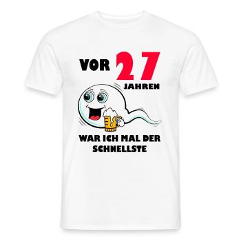 27. Geburtstag lustig 27.Ehrentag 27. Jubiläum - Männer T-Shirt - Weiß - Vorne - AI Model Male 178 dark (178cm)