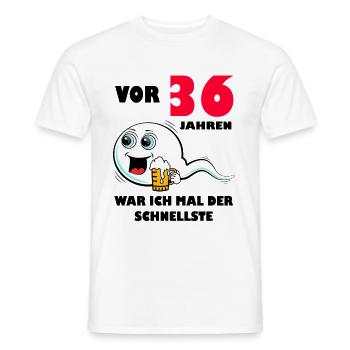 36. Geburtstag lustig 36.Ehrentag 36. Jubiläum - Männer T-Shirt - Weiß - Vorne - AI Model Male 178 dark (178cm)