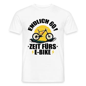 60 Geburtstag 60 Ehrentag 60 Jubiläum Radsport - Männer T-Shirt - Weiß - Vorne - AI Model Male 178 dark (178cm)