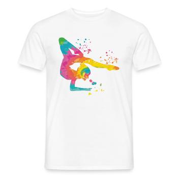 Gymnastin Mit Floor Rhythmische Gymnastik - Männer T-Shirt - Weiß - Vorne - AI Model Male 178 dark (178cm)