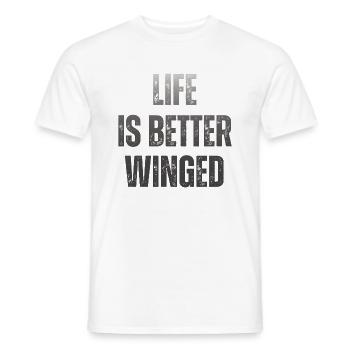 Wing Foil Wingsurf Foil Wing - T-shirt homme - blanc - Devant - AI Model Male 178 dark (178cm)