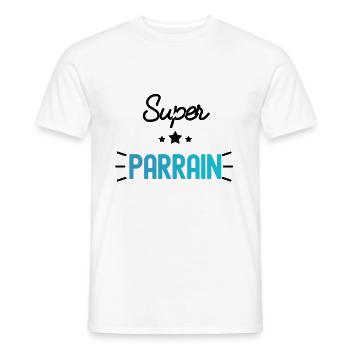 super Parrain - cadeau Parrain - T-shirt homme - blanc - Devant - AI Model Male 178 dark (178cm)