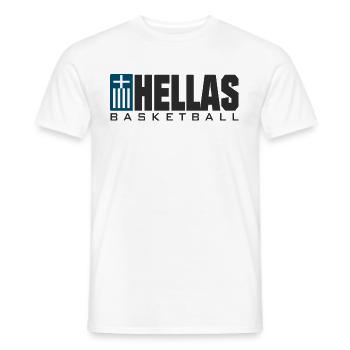 HELLAS Basketball - Männer T-Shirt - Weiß - Vorne - AI Model Male 178 dark (178cm)