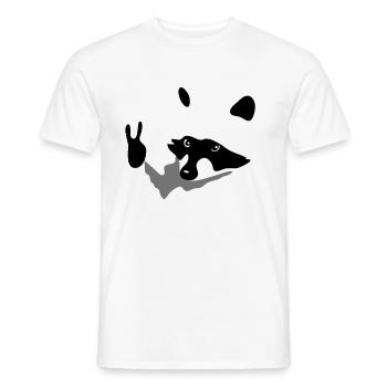 Waschbär-Peace - Männer T-Shirt - Weiß - Vorne - AI Model Male 178 dark (178cm)