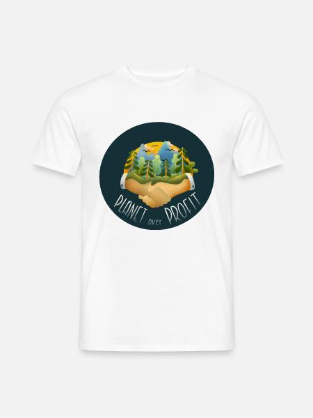 Planet Over Profit - Männer T-Shirt - Weiß
