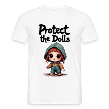 Protect the Dolls - Sweet Message - Men's T-Shirt - white - Front - AI Model Male 178 dark (178cm)