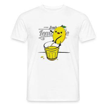 Zitrone pinkelt frische Limonade - Männer T-Shirt - Weiß - Vorne - AI Model Male 178 dark (178cm)