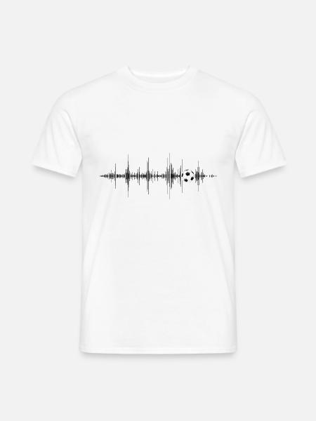 Audiospur Fußball Ball Sport Geschenk Soccer - Männer T-Shirt - Weiß