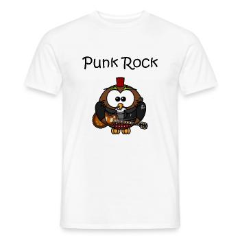 Punk Hibou - T-shirt homme - blanc - Devant - AI Model Male 178 dark (178cm)