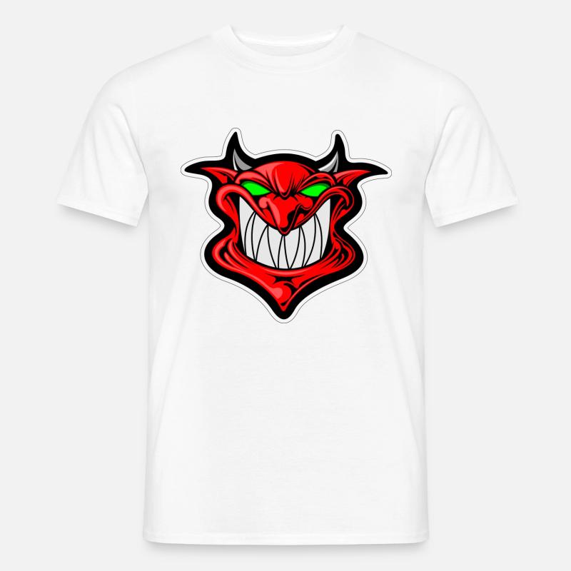 Grinning Devil - Männer T-Shirt - Weiß