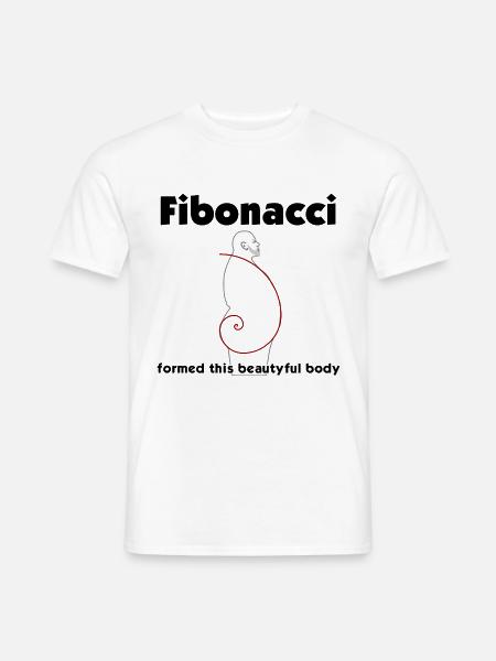 Fibonacci a formé ce beau corps - T-shirt homme - blanc